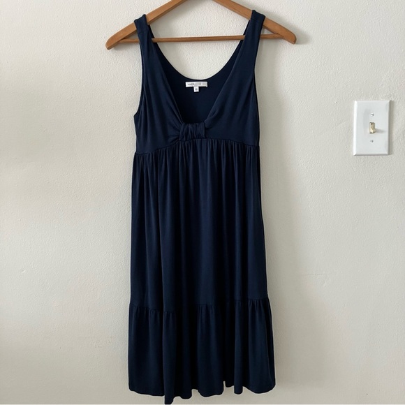 Vince Navy Blue Sleeveless Empire Waist Midi Dress – Size XS - Picture 1 of 10
